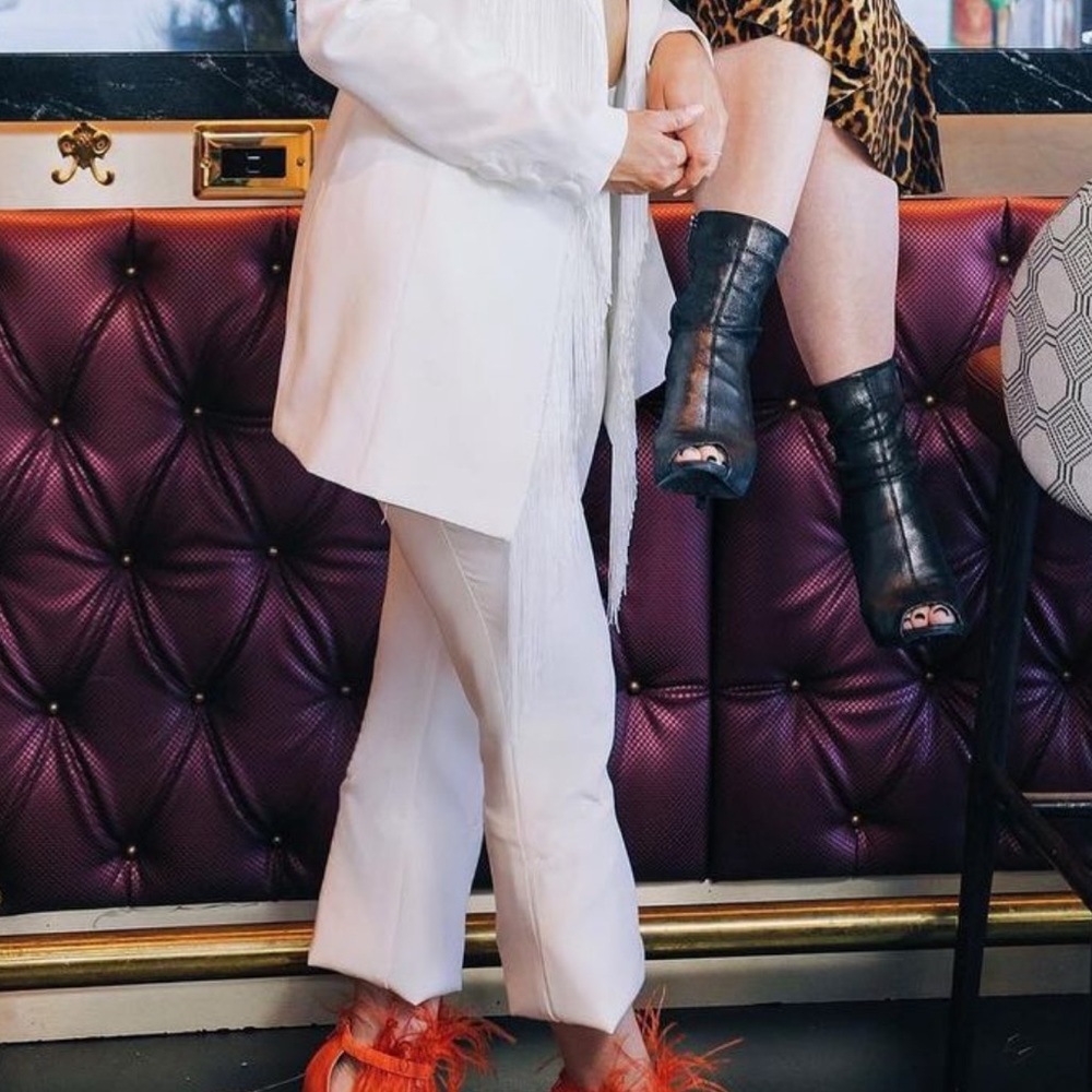 White Flared Pants